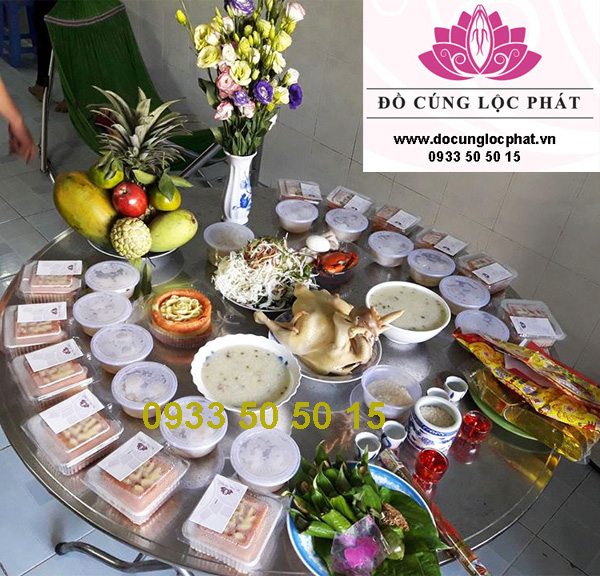 Mâm cúng thôi nôi cho bé cần những lễ vật như trên