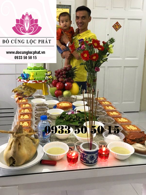 Trọn bộ lễ vật cúng thôi nôi do bên LỘC PHÁT cung cấp